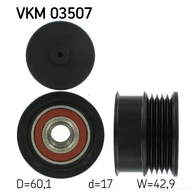 Обгонная муфта генератора SKF 594516 VKN 350 vkm03507 AMY3QW3