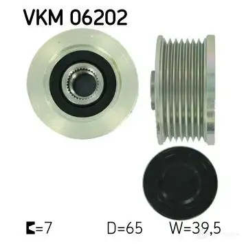 Обгонная муфта генератора SKF VKM 06202 HBYUC0K VKN 350 594586 изображение 0