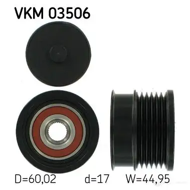 Обгонная муфта генератора SKF VKN 350 594515 C8IDI VKM 03506