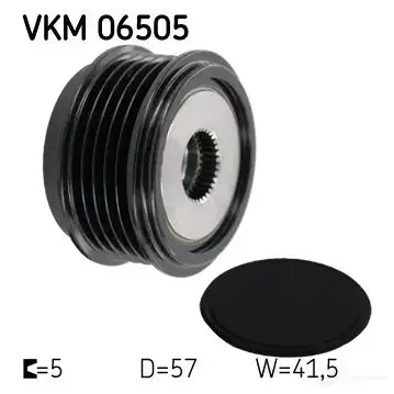 Обгонная муфта генератора SKF 594597 WFQEK VKM 06505 VKN 350 изображение 0