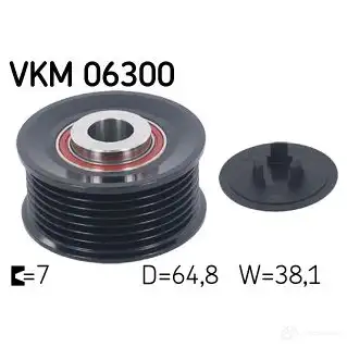 Обгонная муфта генератора SKF 594590 7316576702235 VKM 06300 TH7 V340