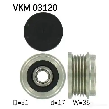 Обгонная муфта генератора SKF OSVWR 594471 vkm03120 VKN 350 изображение 0