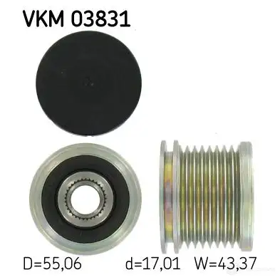 Обгонная муфта генератора SKF VKN 350 UIX10 VKM 03831 594566