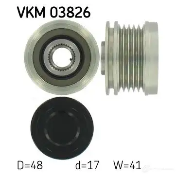 Обгонная муфта генератора SKF VI906 VKM 03826 VKN 350 594561 изображение 0