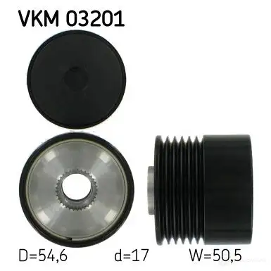 Обгонная муфта генератора SKF I13VH 594477 VKM 03201 VKN 350