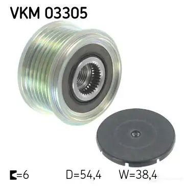 Обгонная муфта генератора SKF 594494 VKN 350 VKM 03305 M1MDYKH изображение 0