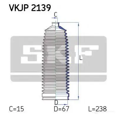 Пыльник рулевой рейки SKF VKN 401 594053 vkjp2139 F6KC5J изображение 0