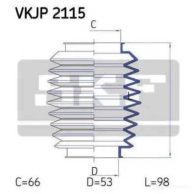 Пыльник рулевой рейки SKF 594029 vkjp2115 H8 FGG 7316575659547