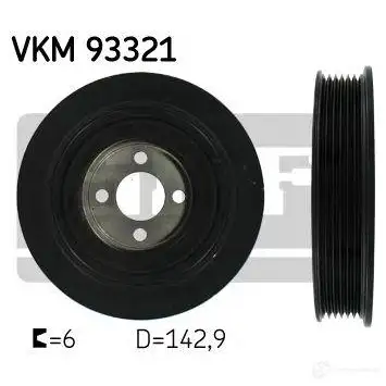 Шкив коленвала SKF 595981 I2UJ4 W 7316574677535 vkm93321