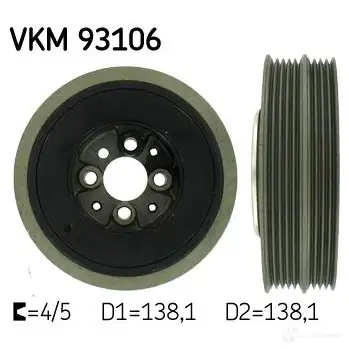 Шкив коленвала SKF O8BNZ G VKM 93106 7316575055042 595932 изображение 0