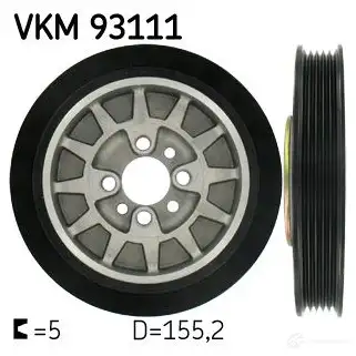 Шкив коленвала SKF VKM 93111 7UD K8A 595937 7316574322435