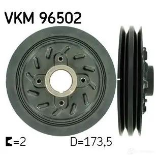 Шкив коленвала SKF 596016 UZAX6 TP 7316575125424 VKM 96502 изображение 0