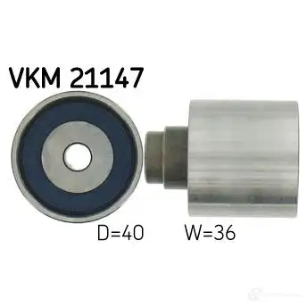 Паразитный ролик ремня ГРМ SKF BBY43X 6 VKM 21147 594838 7316572300510