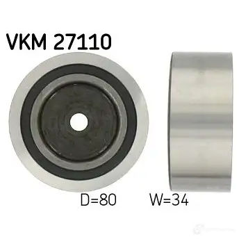 Паразитный ролик ремня ГРМ SKF VKM 27110 HS4T X 594943 7316577649713