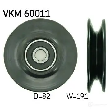 Обводной ролик приводного ремня SKF VKM 60011 GQQ 6LIV 595503 7316574582372 изображение 0