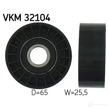 Паразитный ролик приводного ремня SKF 7316574850709 VKM 32104 595074 109S J2 изображение 0