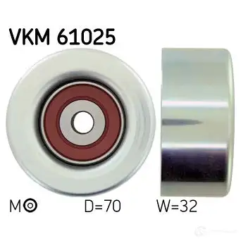 Паразитный ролик приводного ремня SKF N X3QL VKM 61025 595526 7316574648894 изображение 0