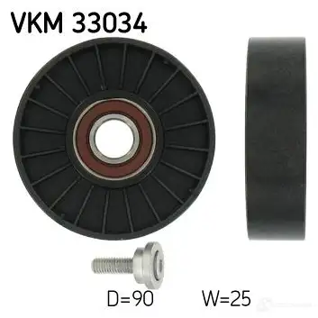 Паразитный ролик приводного ремня SKF 595116 7316572227961 9C VXXOR VKM 33034 изображение 0