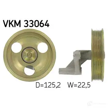 Паразитный ролик приводного ремня SKF 7316574087990 VKM 33064 595136 CD7 BEJK