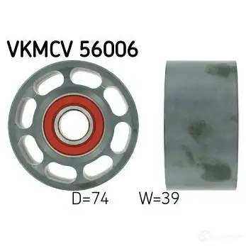 Паразитный ролик приводного ремня SKF VKMCV 56006 7316574297771 597352 1 X3476Z изображение 0