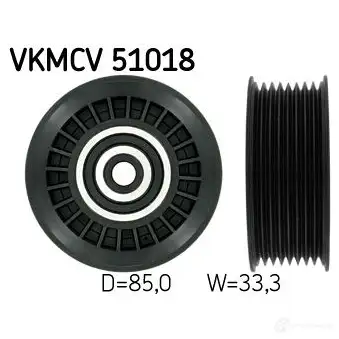 Паразитный ролик приводного ремня SKF 59QVQU I 7316575595562 597279 VKMCV 51018
