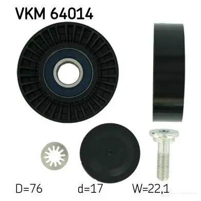 Паразитный ролик приводного ремня SKF QIHB Q VKM 64014 595612 7316575122867 изображение 0
