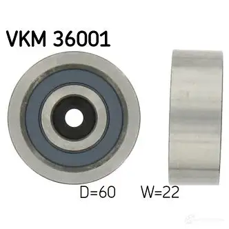 Паразитный ролик приводного ремня SKF VKM 36001 595273 IY XC3V 7316571333250 изображение 0