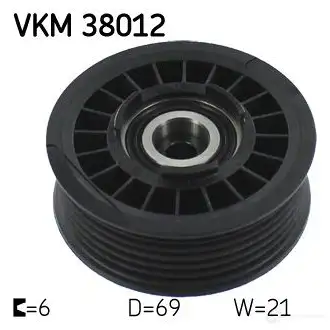 Паразитный ролик приводного ремня SKF 595375 7316571332079 4OX A97T VKM 38012