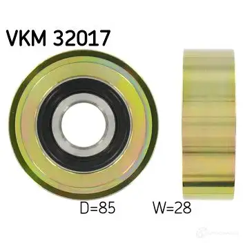 Паразитный ролик приводного ремня SKF VKM 32017 CI ESTBC 595048 7316571331782 изображение 0