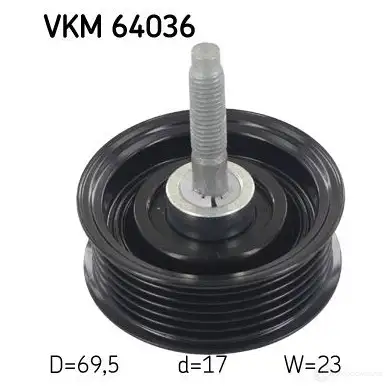 Паразитный ролик приводного ремня SKF 881 TC 7316577158628 VKM 64036 595620
