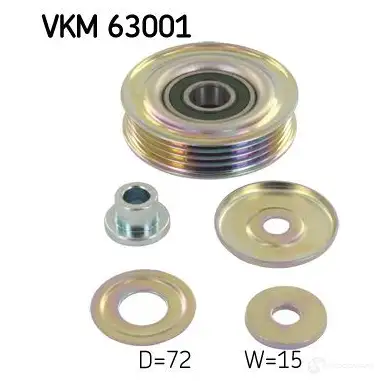 Паразитный ролик приводного ремня SKF VKM 63001 595580 U04 YYW 7316572516706 изображение 0