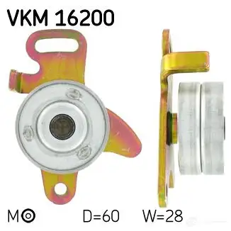 Натяжной ролик ГРМ SKF VKM 16200 594788 ODL D0 7316577649423