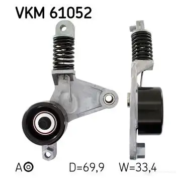 Натяжитель приводного ремня SKF VKM 61052 595538 BH1W0K R 7316574719594 изображение 0