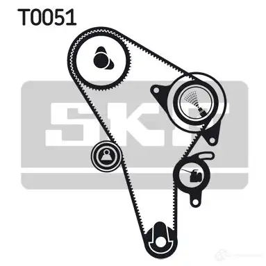 Комплект ремня ГРМ SKF VKM 11010 596028 VKMT 01010 VKMA 01010 - Изображение 1