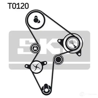 Комплект ремня ГРМ SKF VKMA 03120 VKM 23246 596184 VKM 13120 изображение 0