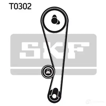 Комплект ремня ГРМ SKF 596854 0LC27N VKM 75100 VKMA 95619 - Изображение 1