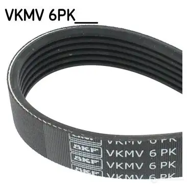 Приводной ремень поликлиновой SKF AWO D8A 598735 7316573713814 VKMV 6PK2445 изображение 0