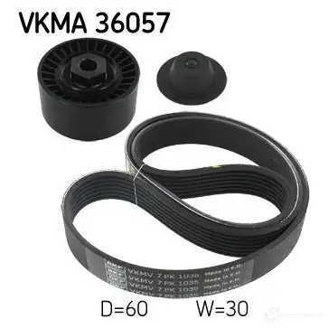 Комплект приводного ремня SKF 596625 VKMA 36057 VKMV 7PK1035 VKM 36056 изображение 5