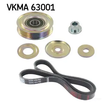 Комплект приводного ремня SKF VKMV 4PK795 VKMA 63001 596711 VKM 63001 изображение 0