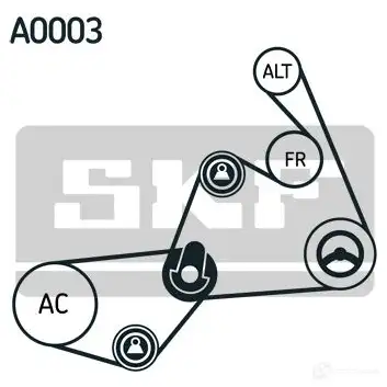 Комплект приводного ремня SKF VKM 03102 VKMA 31020 VKMAF 31020-2 596934 изображение 0