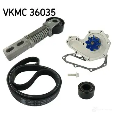Комплект приводного ремня с помпой SKF VKMC 36035 VKPC 86413 597218 VKMA 36035 изображение 0