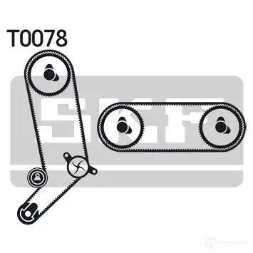 Комплект ремня ГРМ с помпой SKF 597013 VKMC 01271 VKMA 01271 VKPC 86619 изображение 0
