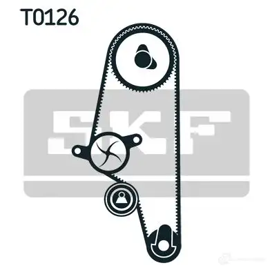 Комплект ремня ГРМ с помпой SKF VKMA 01107 VKPC 81215 VKMC 01107 596974 изображение 0