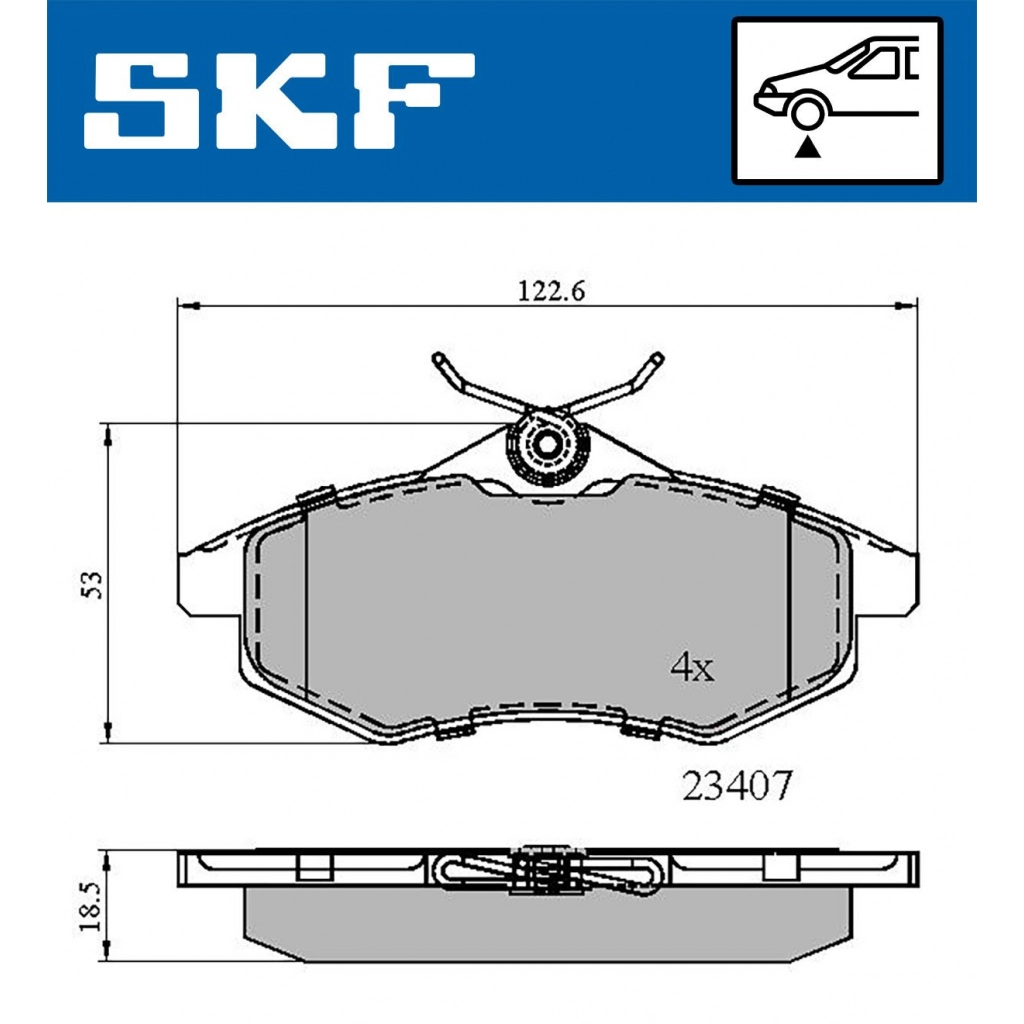 Тормозные колодки дисковые, комплект SKF VKBP 80041 3AC C72Y 1440250782
