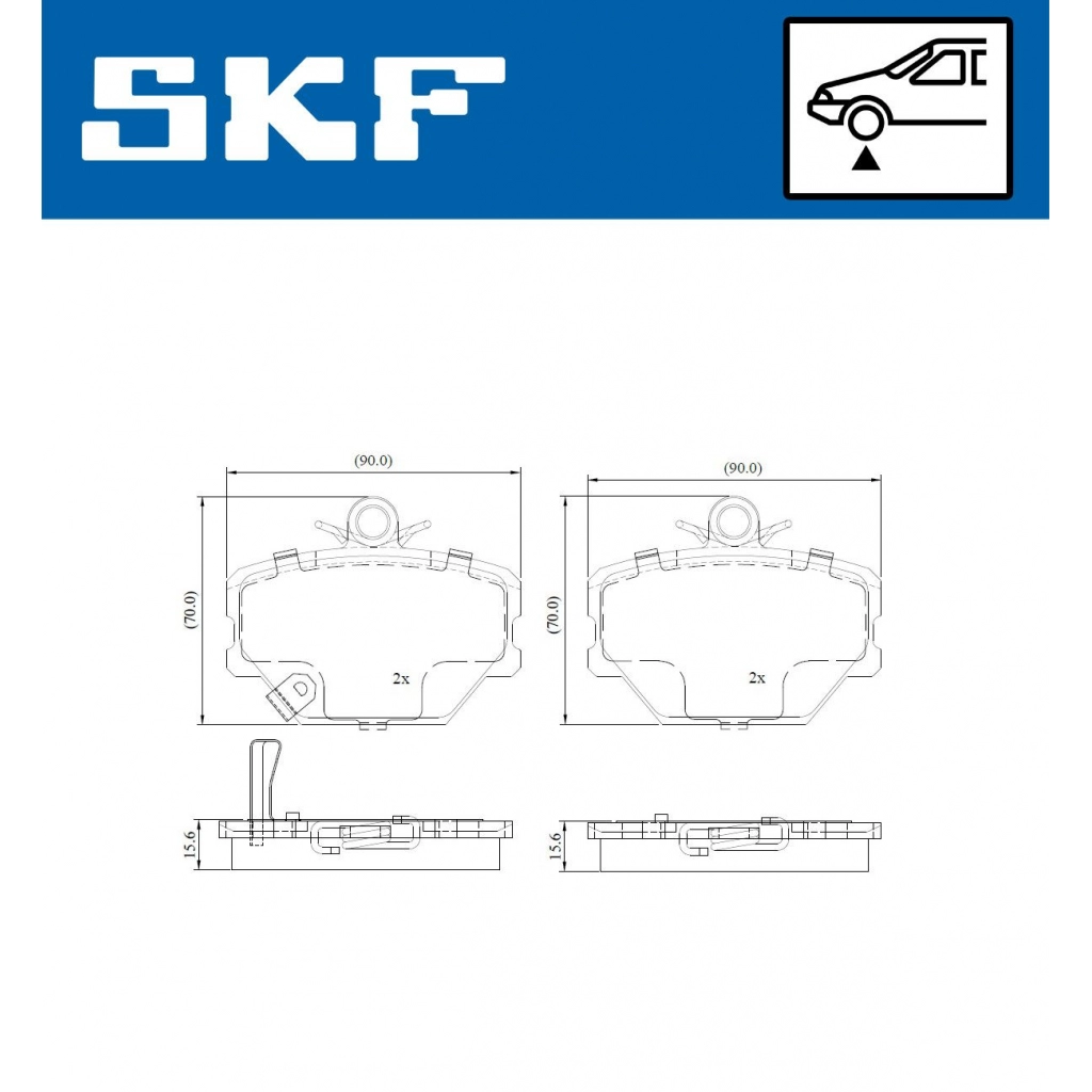 Тормозные колодки дисковые, комплект SKF PM VZSE VKBP 80111 A 1440250829 изображение 4