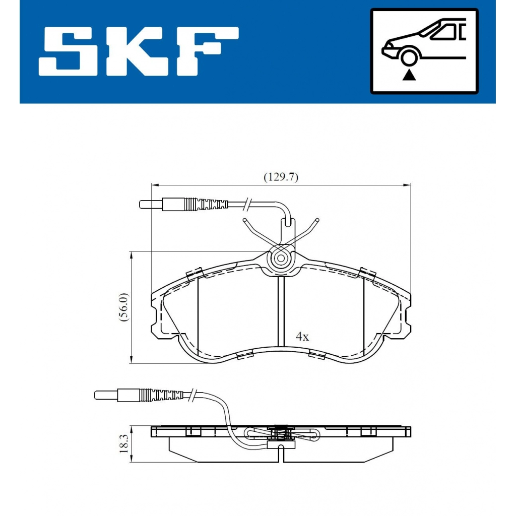 Тормозные колодки дисковые, комплект SKF VKBP 80281 E 1440250940 Q ONUH