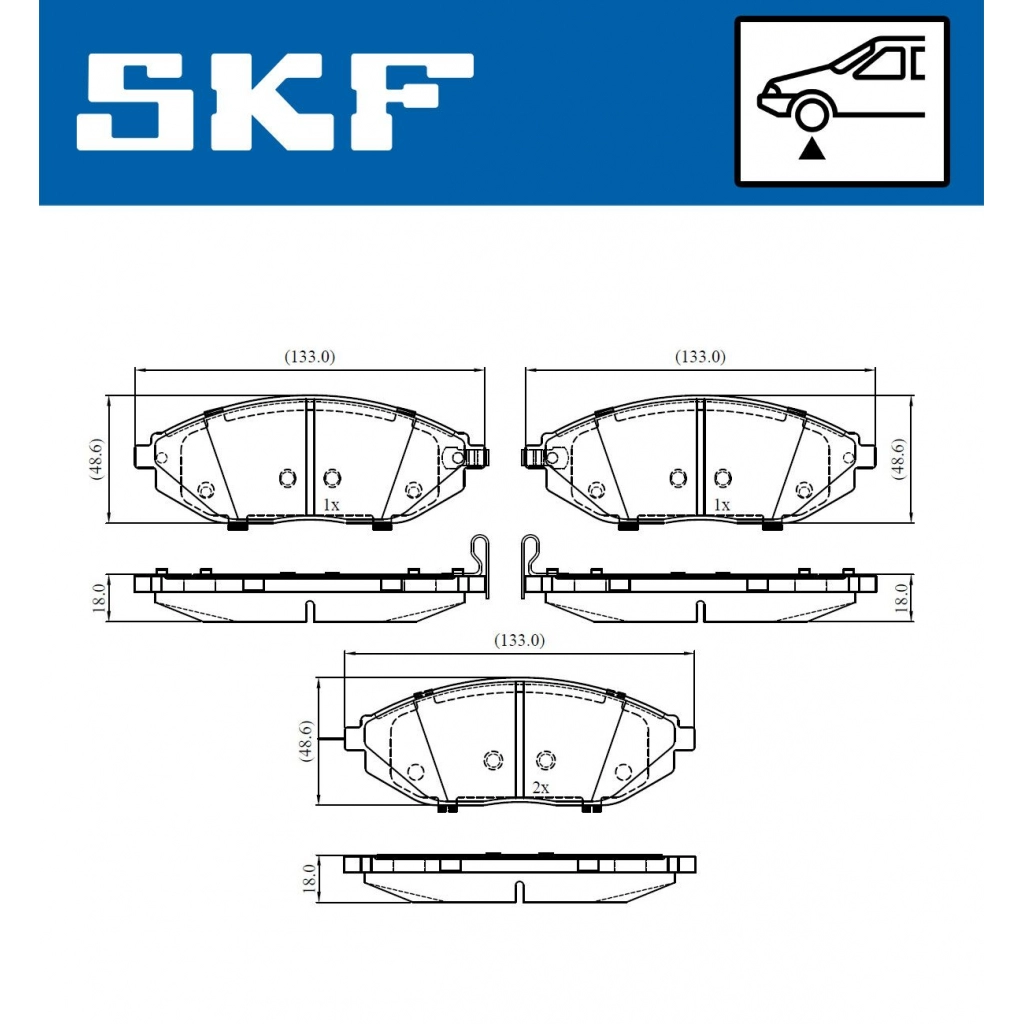 Тормозные колодки дисковые, комплект SKF KE 7DRB 1440250957 VKBP 80305 A