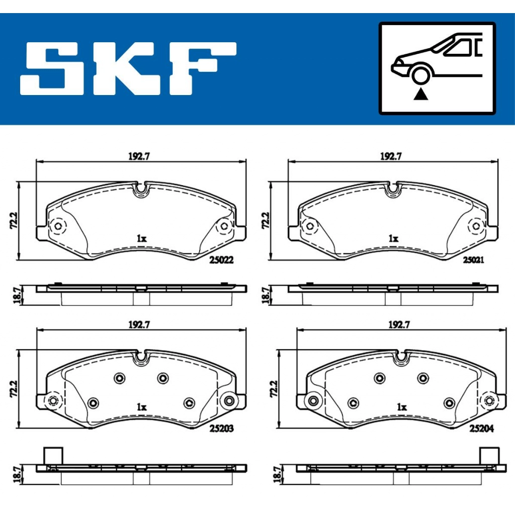 Тормозные колодки дисковые, комплект SKF UEGU TN VKBP 80324 1440250972