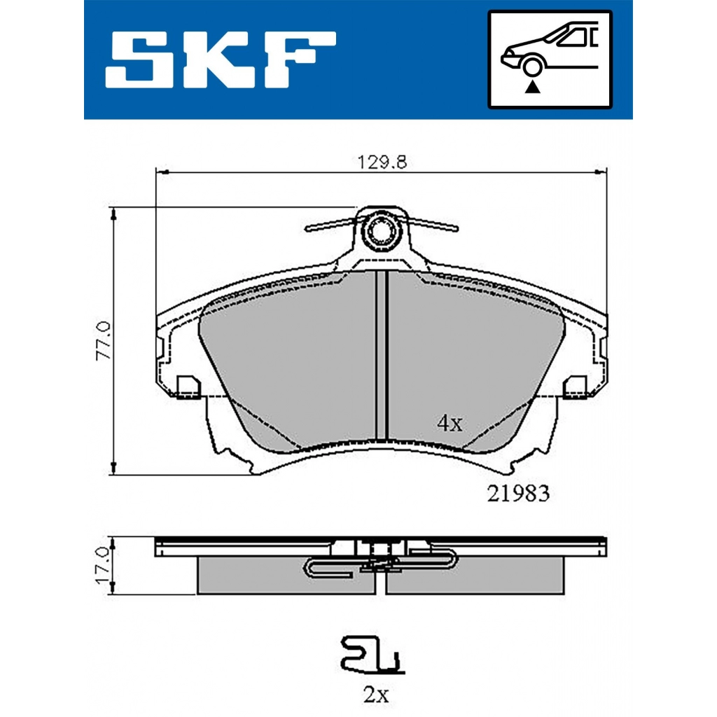 Тормозные колодки дисковые, комплект SKF 1440251018 VKBP 80404 A X8Y PGG изображение 0