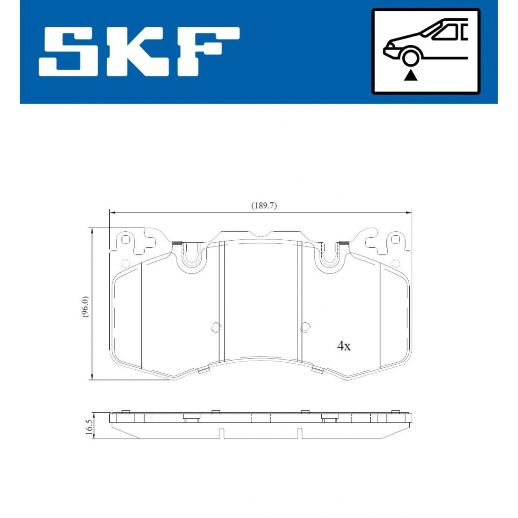 Тормозные колодки дисковые, комплект SKF VKBP 80449 1440251051 ULOQWQ G
